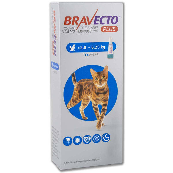 Bravecto Plus Felino M >2.8 -6.25kg