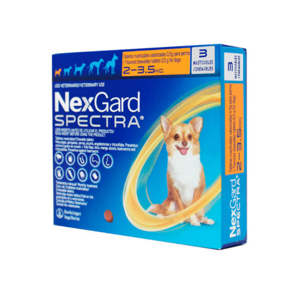 Nexgard Spectra Pets XS (3 Tabletas) 2-3.5Kg