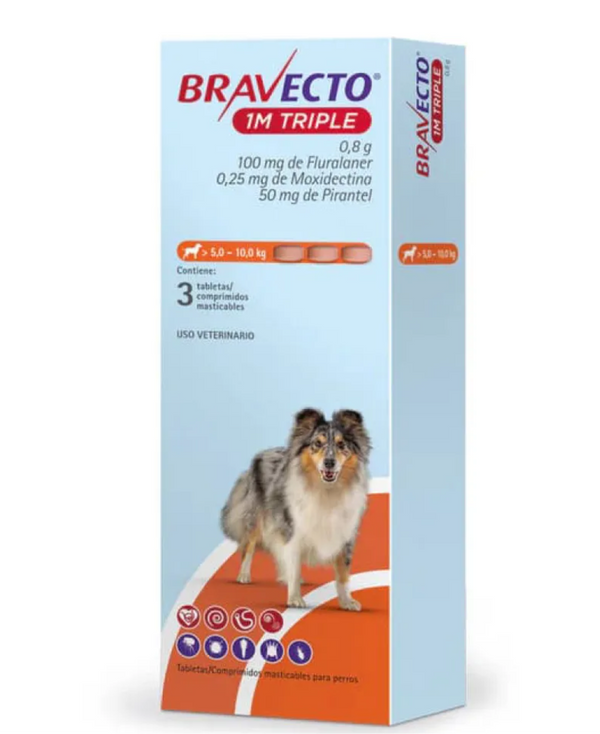 Bravecto 1M Triple 100mg 1 Tab M
