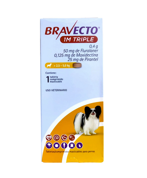 Bravecto 1M Triple 50mg 1 Tab S