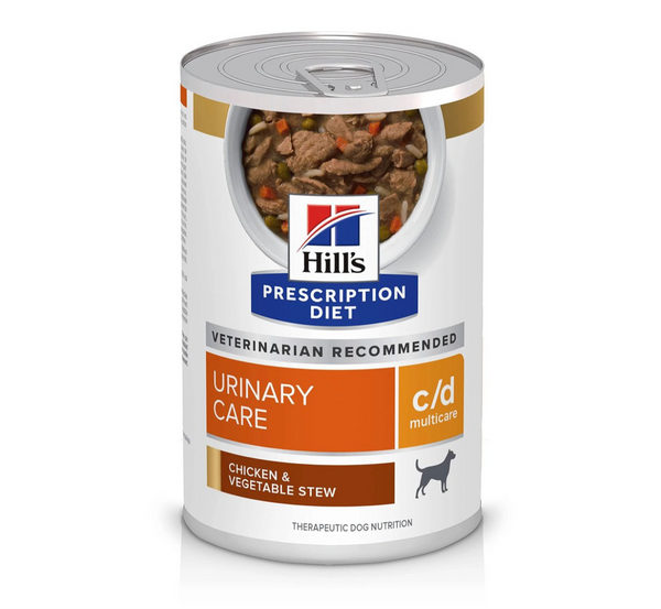Hill’s Prescription Diet c/d Alimento Húmedo cuidado Urinario para perro Adulto Receta Estofado Pollo/Vegetales,354g