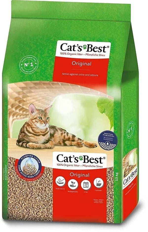 Cat's Best Original Arena Aglutinante sin Esencia para Gato, 8.6 kg (20LTS)
