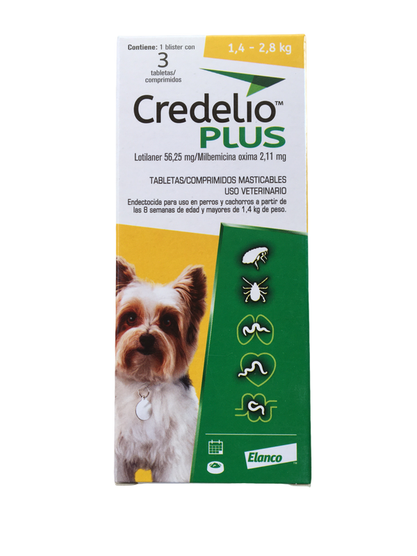 Credelio Plus Canino 1.4-2.8kg   (3 Masticables)