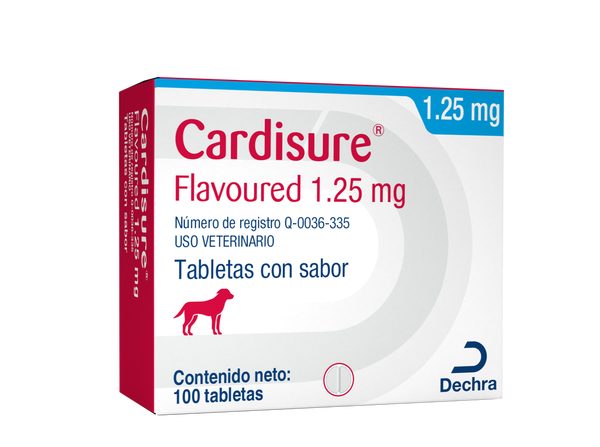 Cardisure Flavoured 1.25 mg Dechra 100 Tabletas