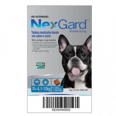 NexGard Antipulgas para Perros de 4.1 a 10 Kg