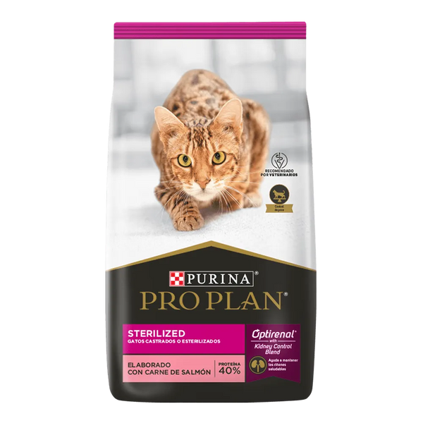Pro Plan Optirenal Alimento Seco para Gato Adulto Esterilizado Receta Salmón y Arroz 3 kg