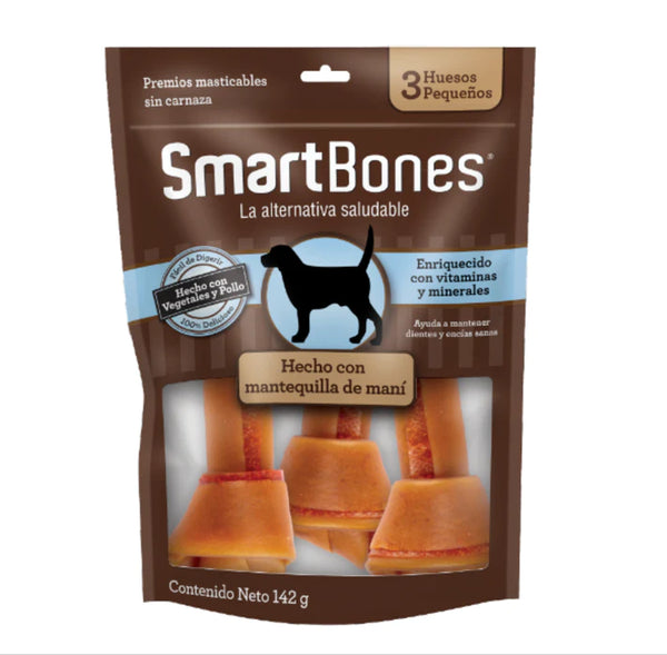 Smart Bones Mantequilla de maní ( 3 huesos pequeños)
